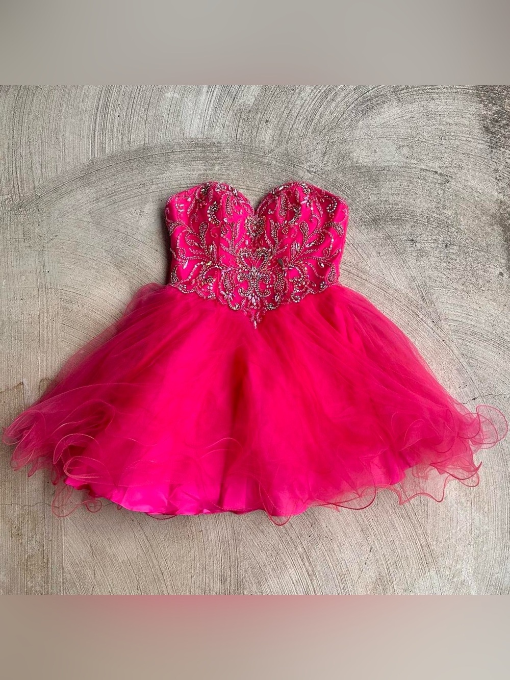 cute pink rhinestone beaded tutu mini event Intrigue by Blush dress